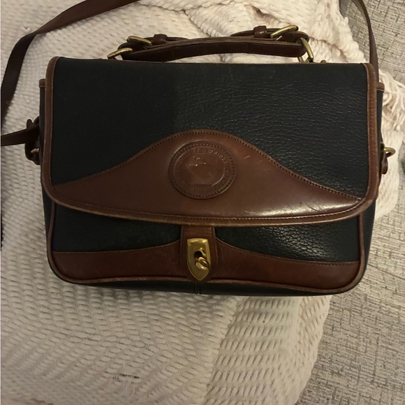 Dooney Bourke Handbags - Dooney Bourke Black and Brown Leather Crossbody Bag good condition